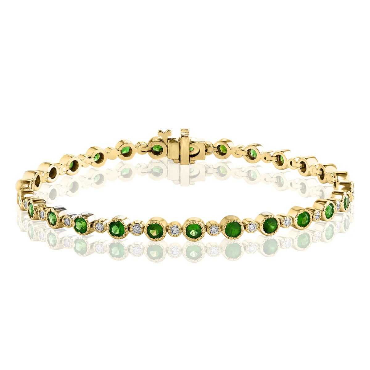 Brown & Co. 18K Yellow Gold Emerald & Diamond Bracelet