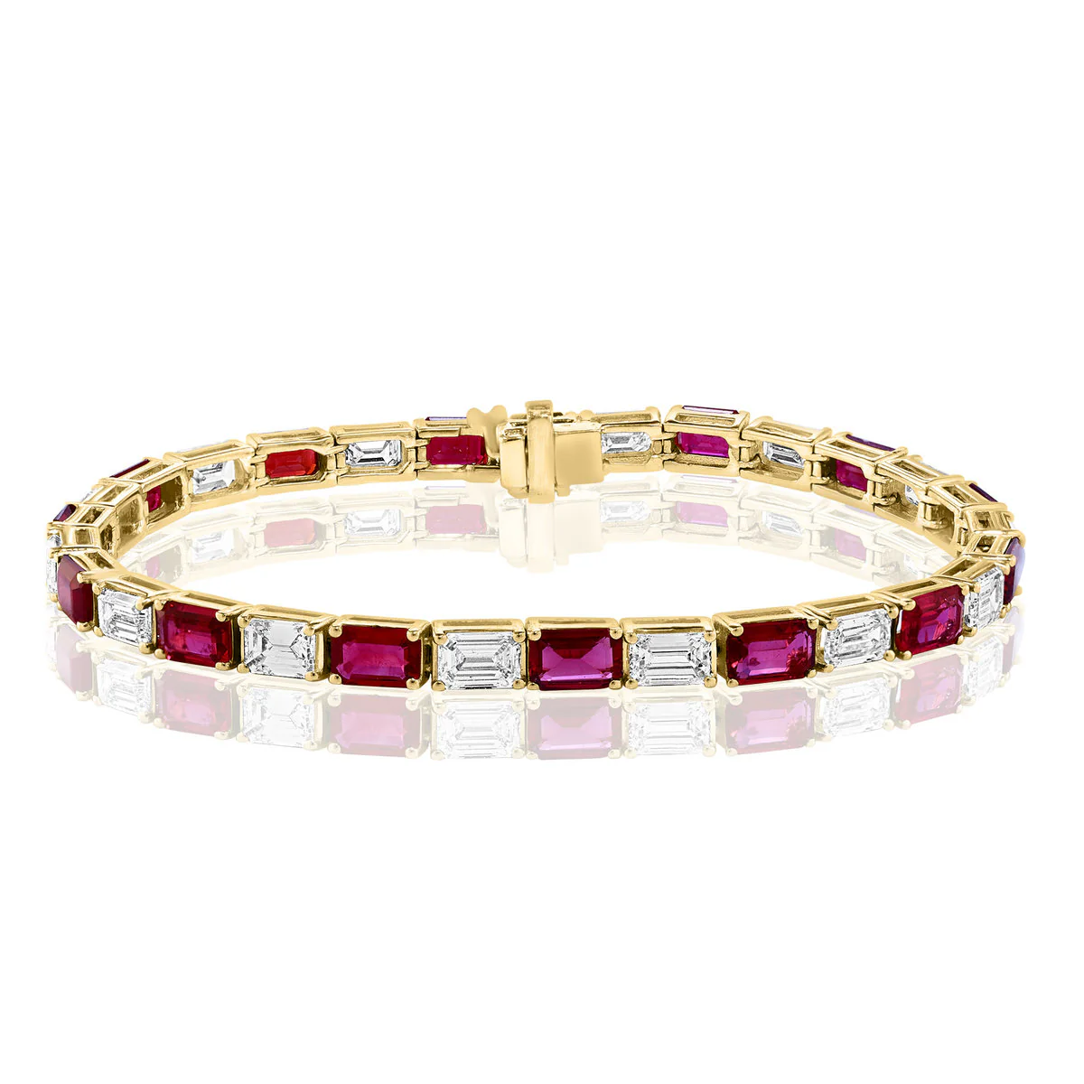 Brown & Co. 18k Yellow Gold Ruby & Diamond Bracelet