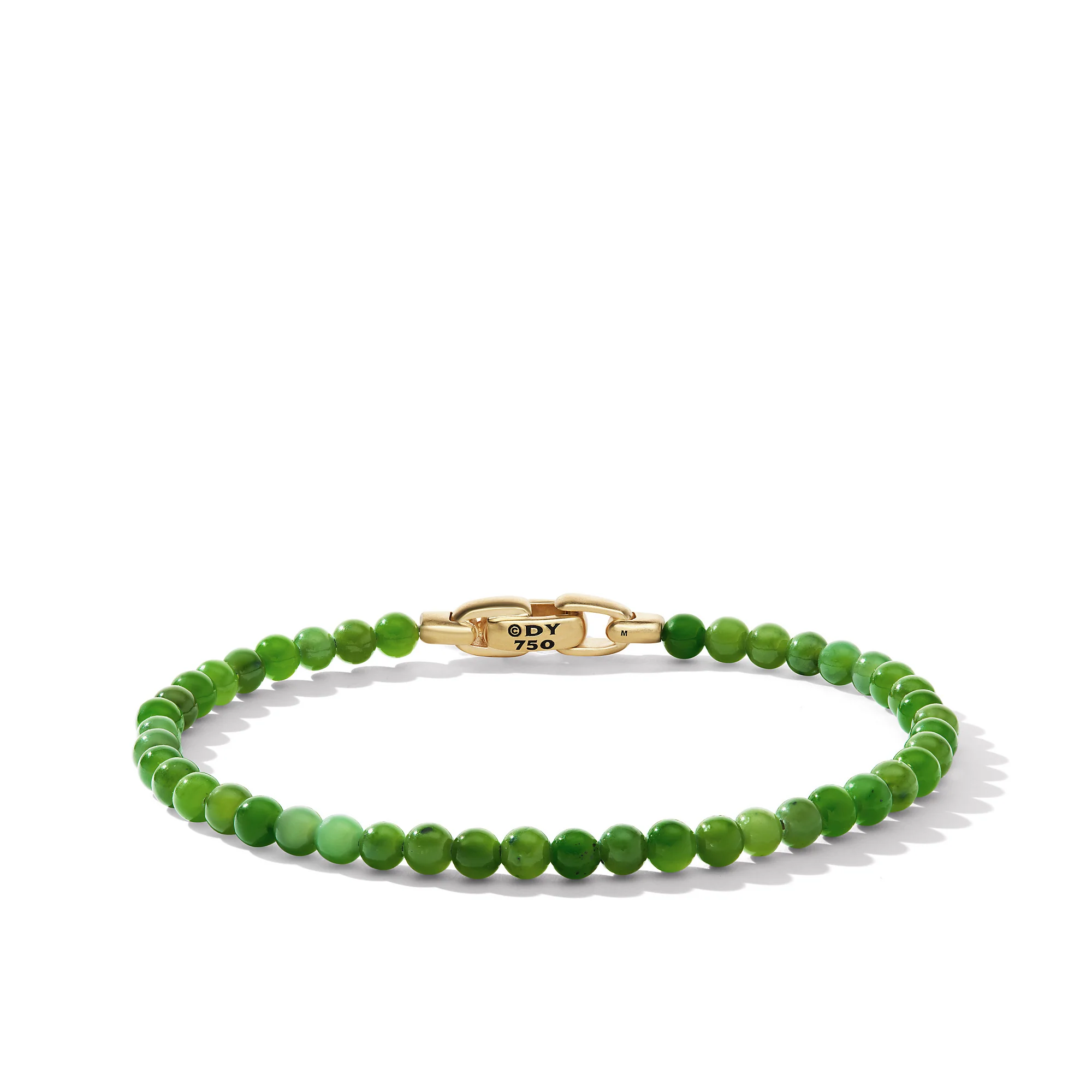 David Yurman Spiritual Beads Bracelet With Nephrite Jade And 18k Yellow Gold, 4mm