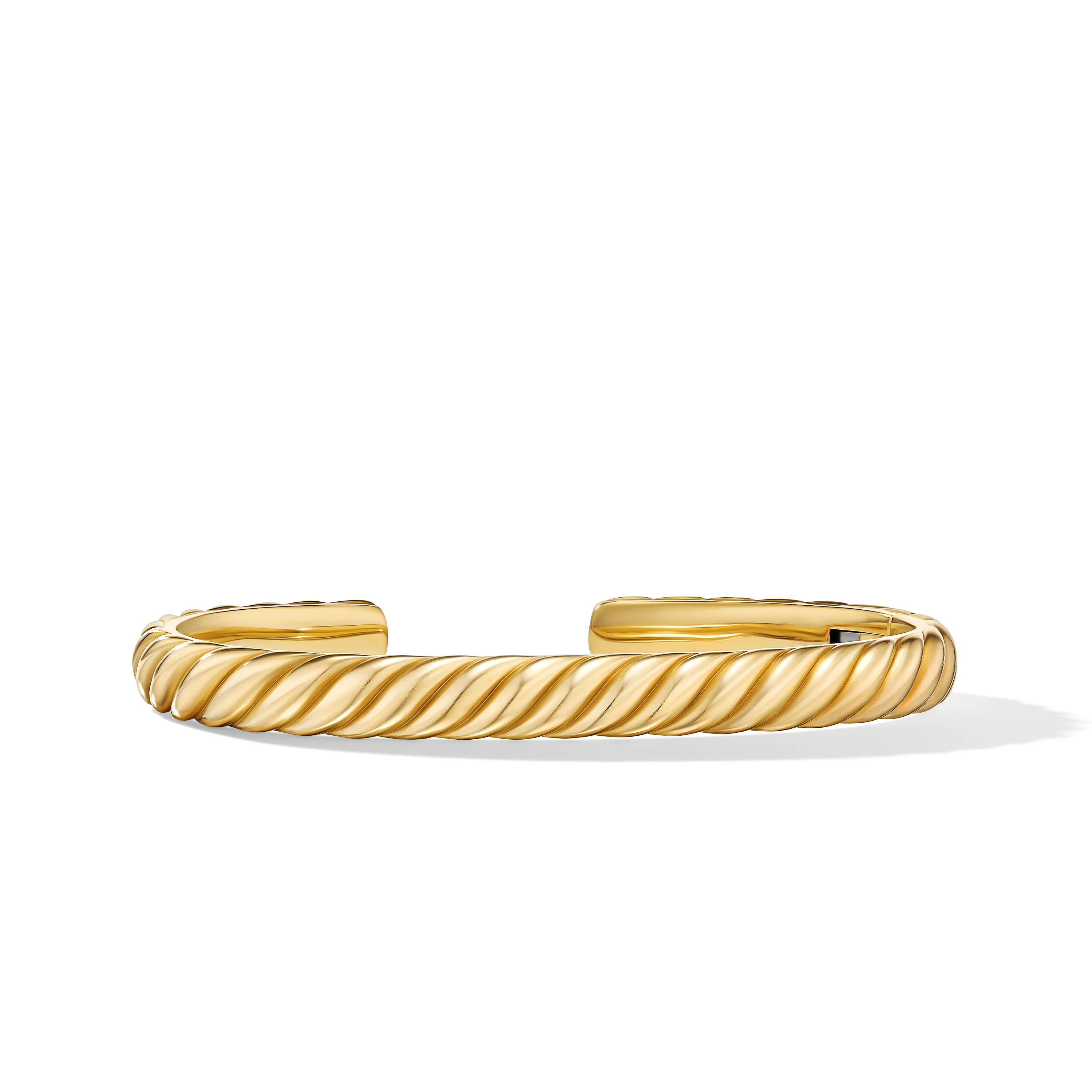 David Yurman Sculpted Cable Cuff Bracelet In 18k Yellow Gold, 7mm