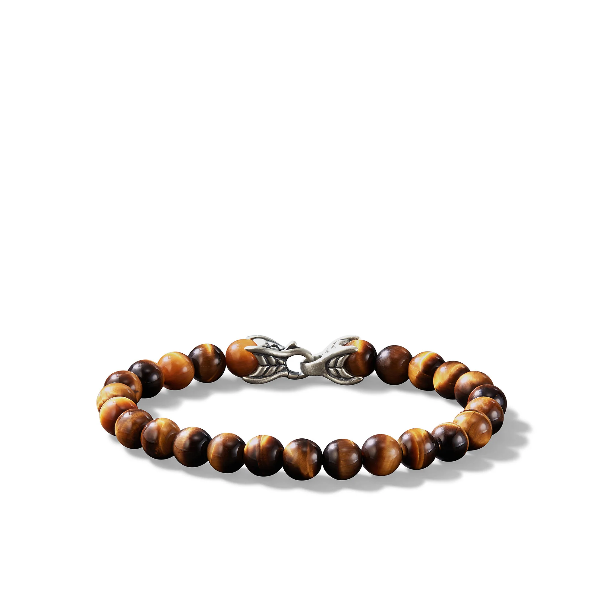 David Yurman Spiritual Beads Bracelet In Sterling Silver With Tigers Eye, 8mm