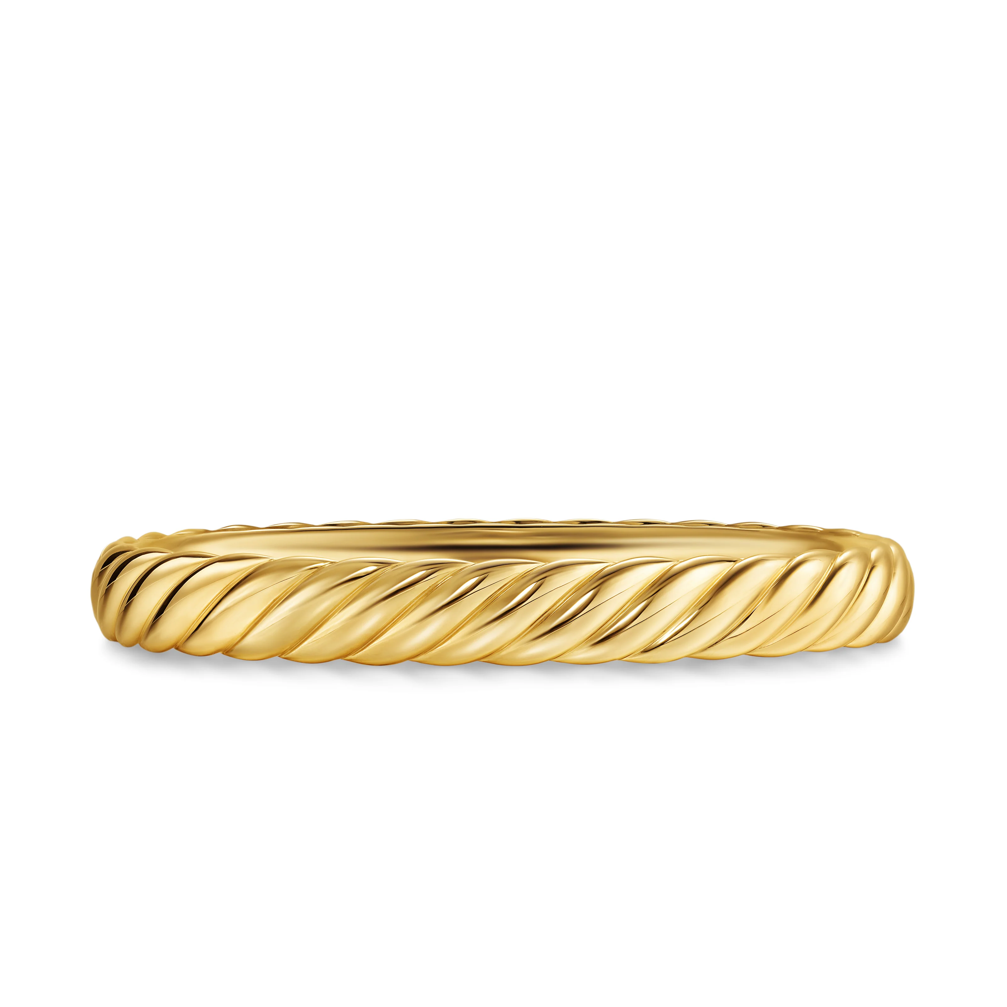 David Yurman Sculpted Cable Bangle Bracelet In 18k Yellow Gold, 8mm