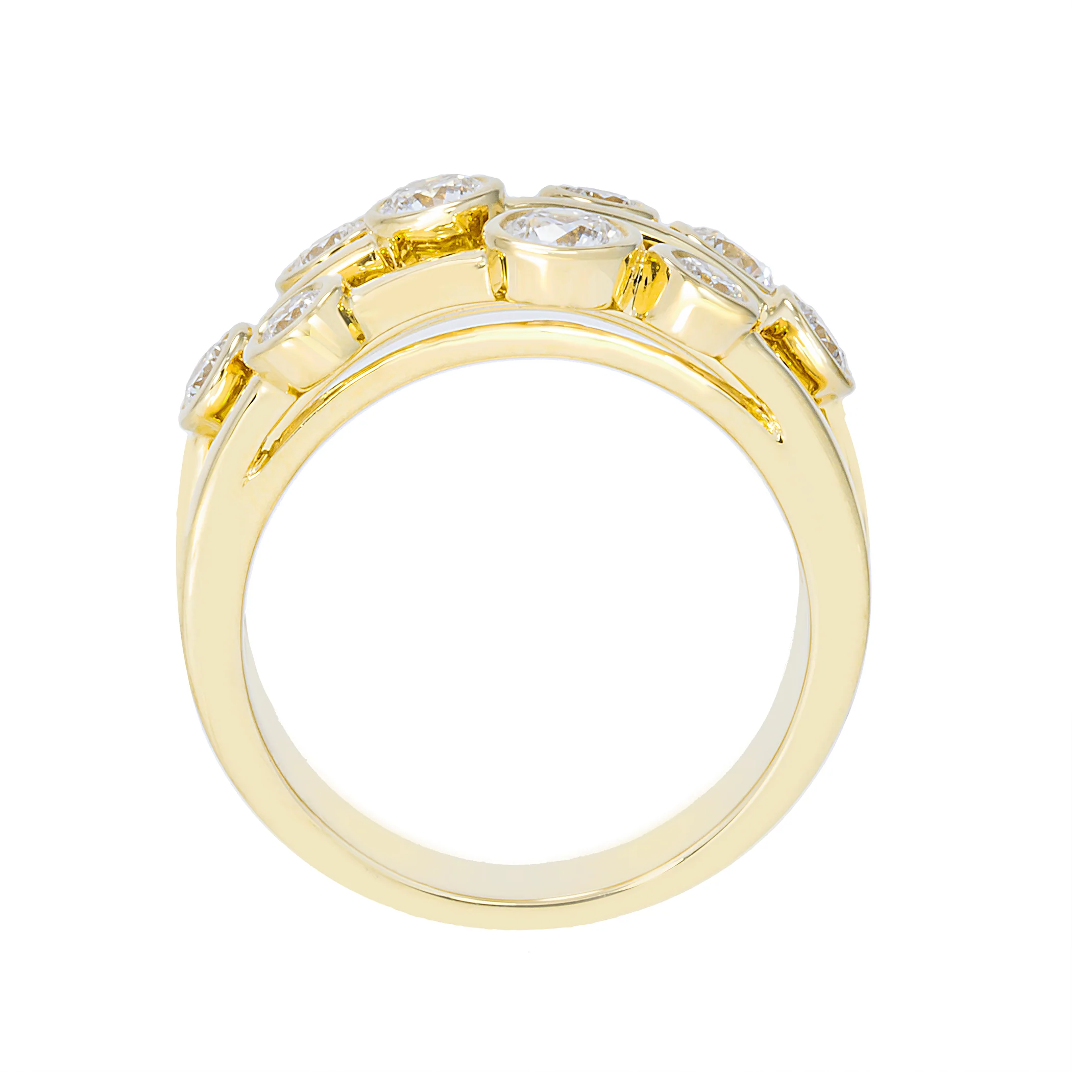 Bezel Set Round Diamond Ring, 1.04ctw - Image 2