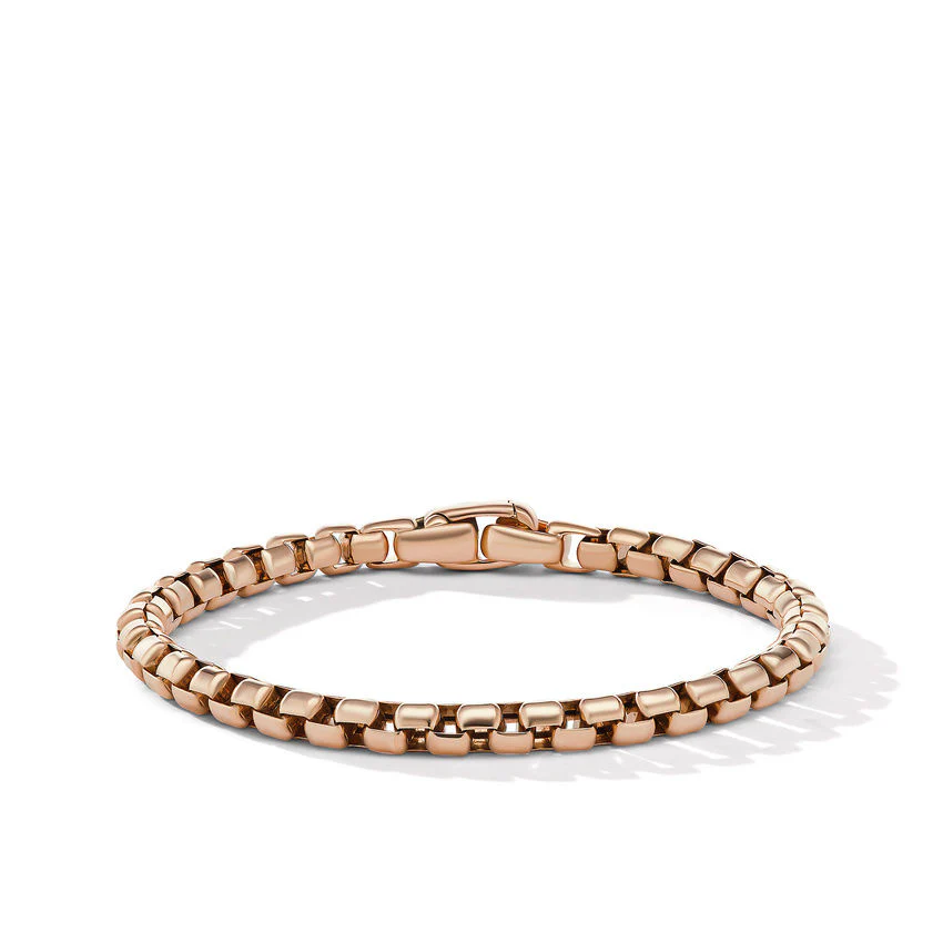 David Yurman Box Chain Bracelet In 18k Rose Gold, 5mm