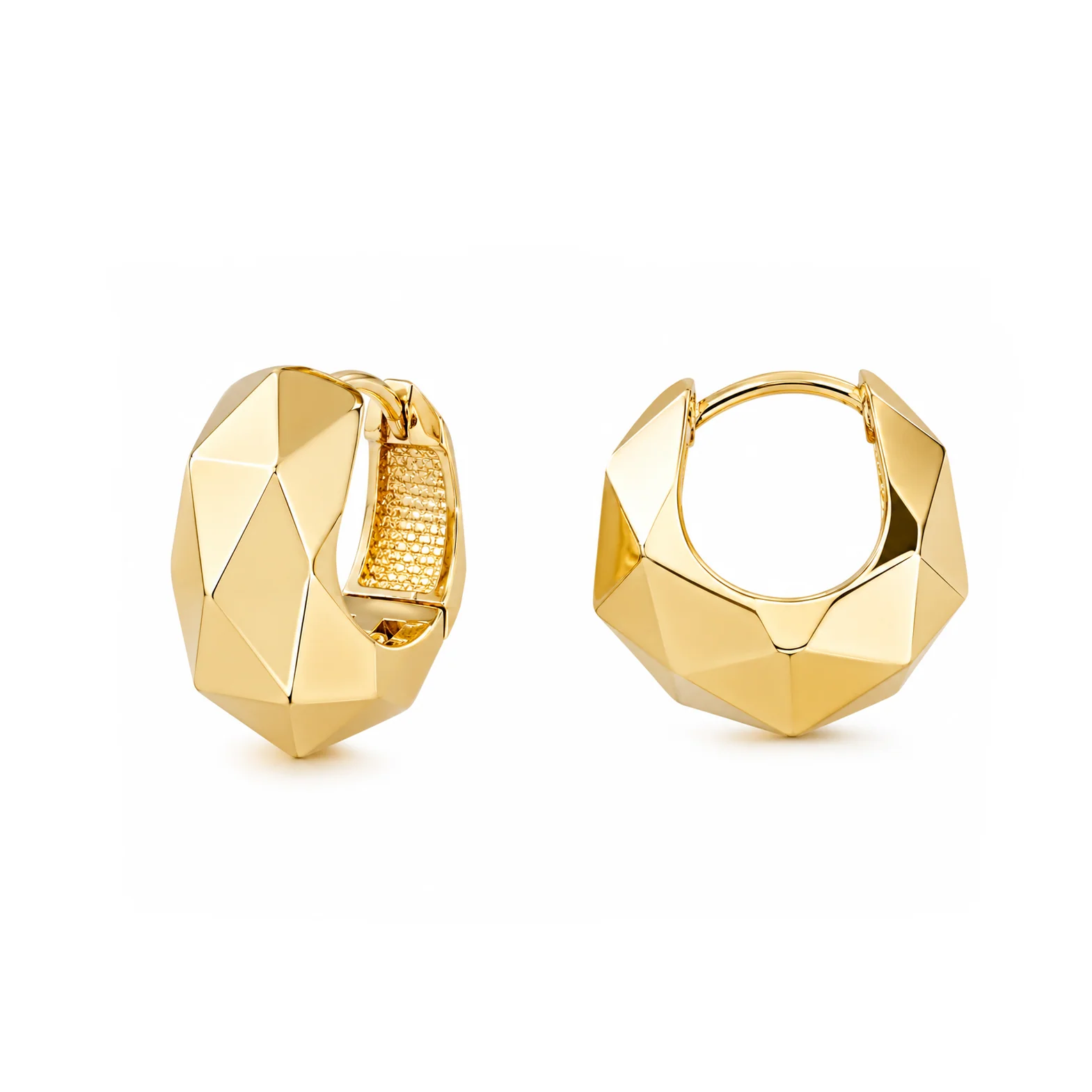 Geometric Huggie Earrings