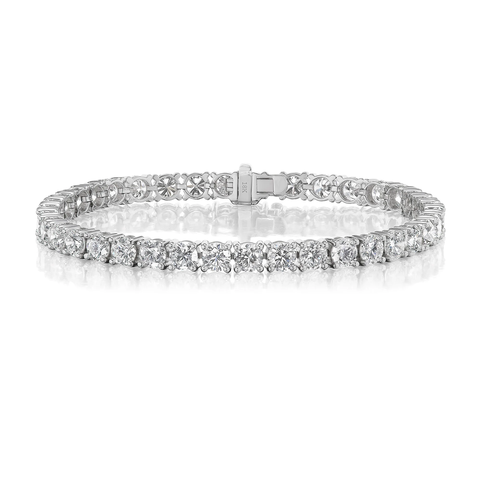 Brown & Co. 18k White Gold 7ct Diamond Tennis Bracelet