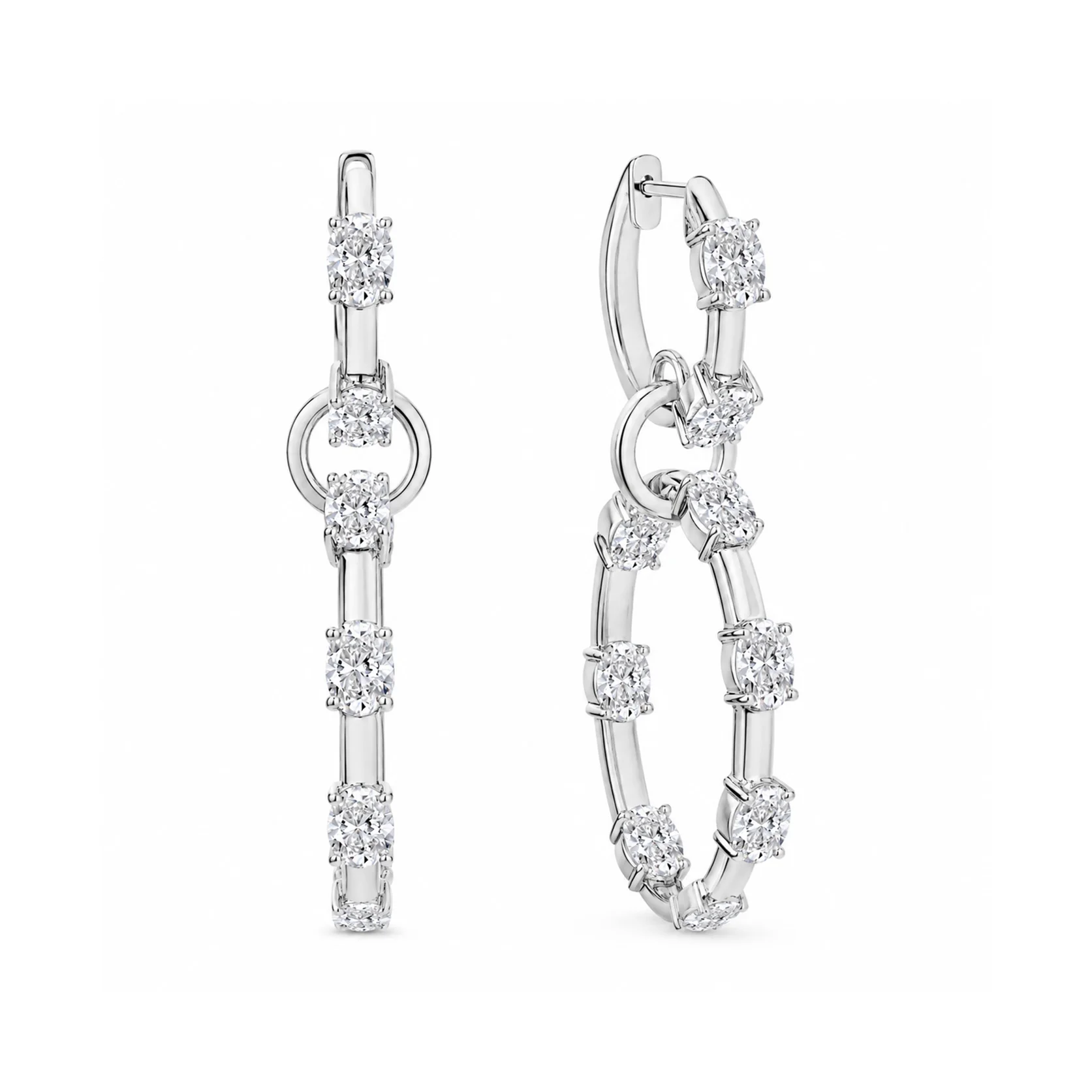Brown & Co 18k White Gold Diamond Drop Earrings