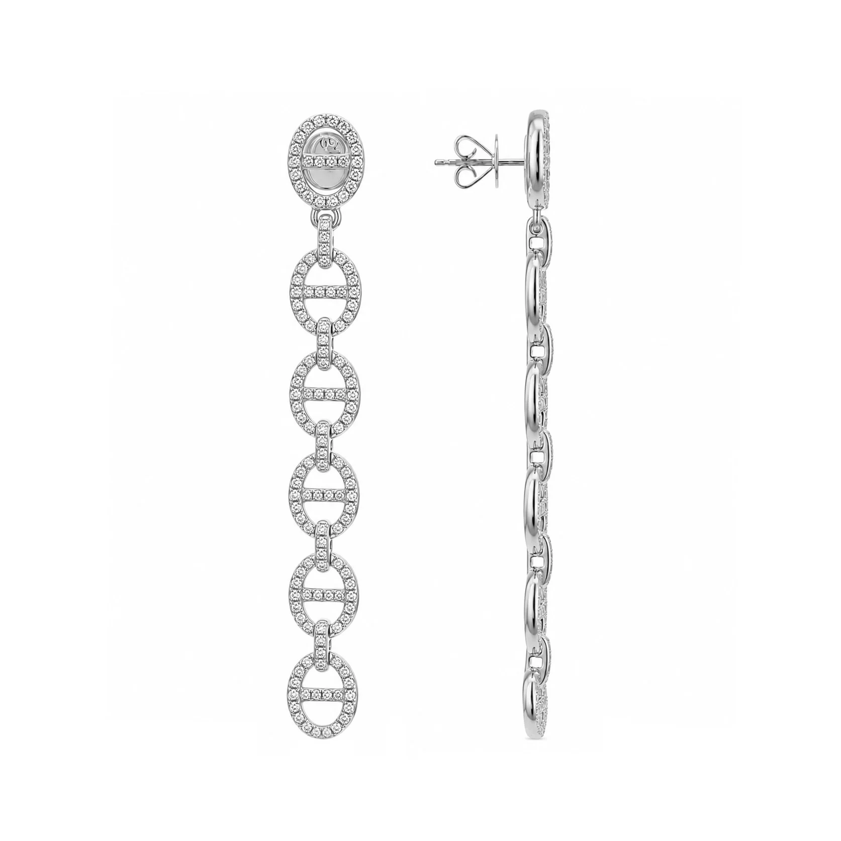 18k White Gold 2.25ctw Diamond Drop Earrings