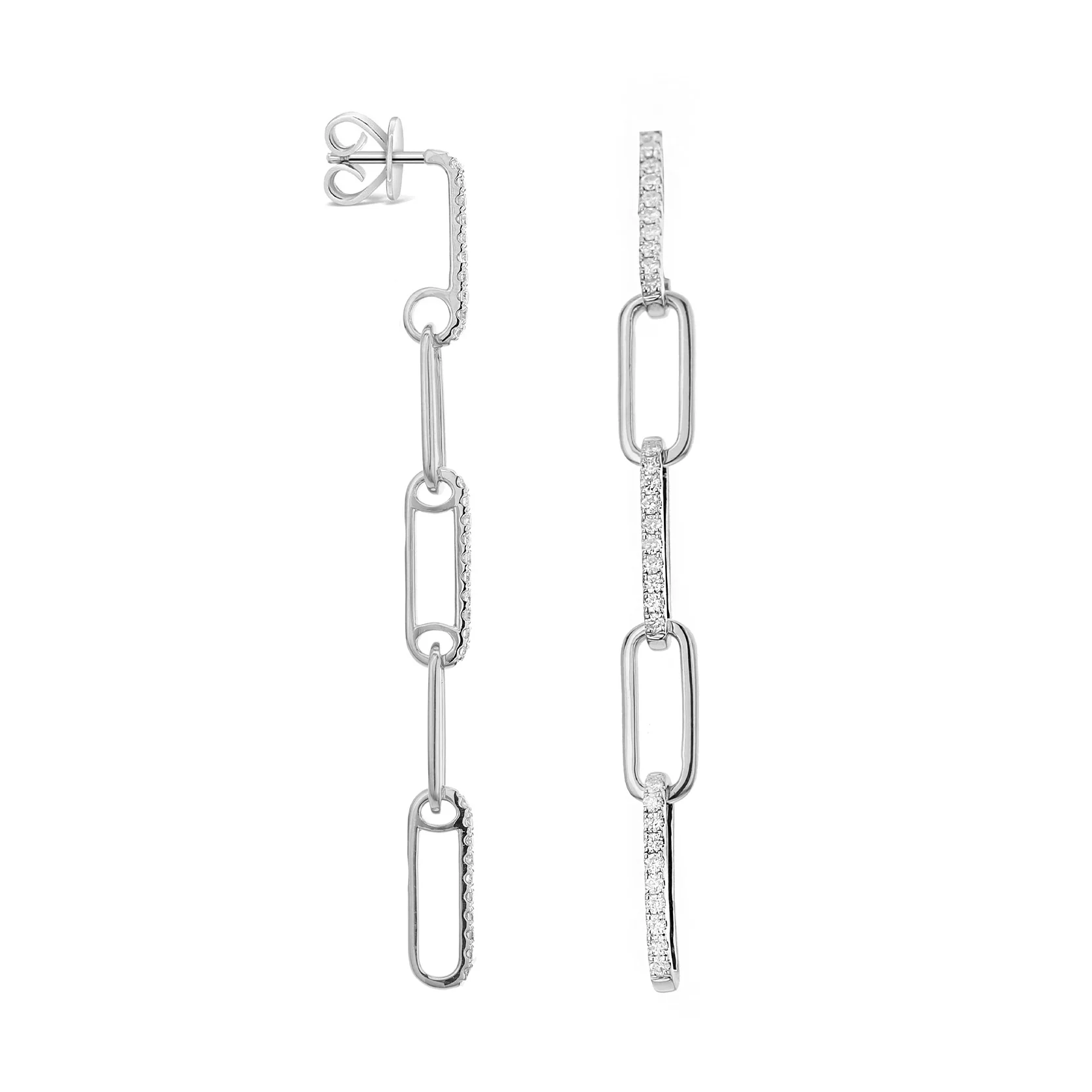 Brown & Co. 18k Yellow Gold 0.45ctw Diamond Drop Link Earrings