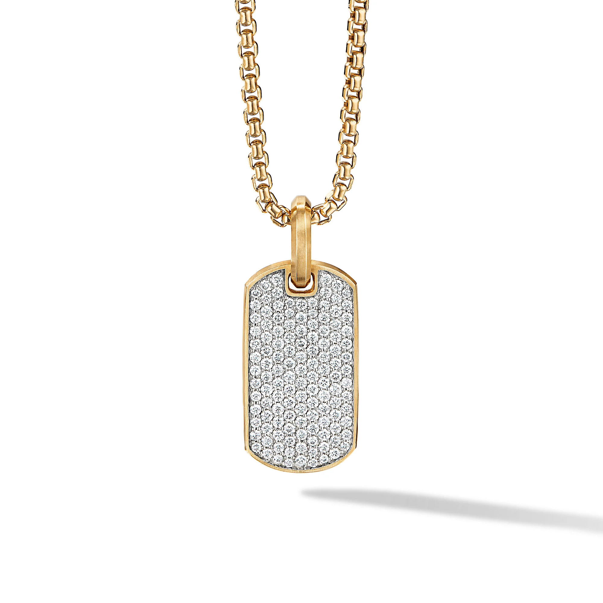 David Yurman Chevron Tag In 18k Yellow Gold, 27mm - Image 2