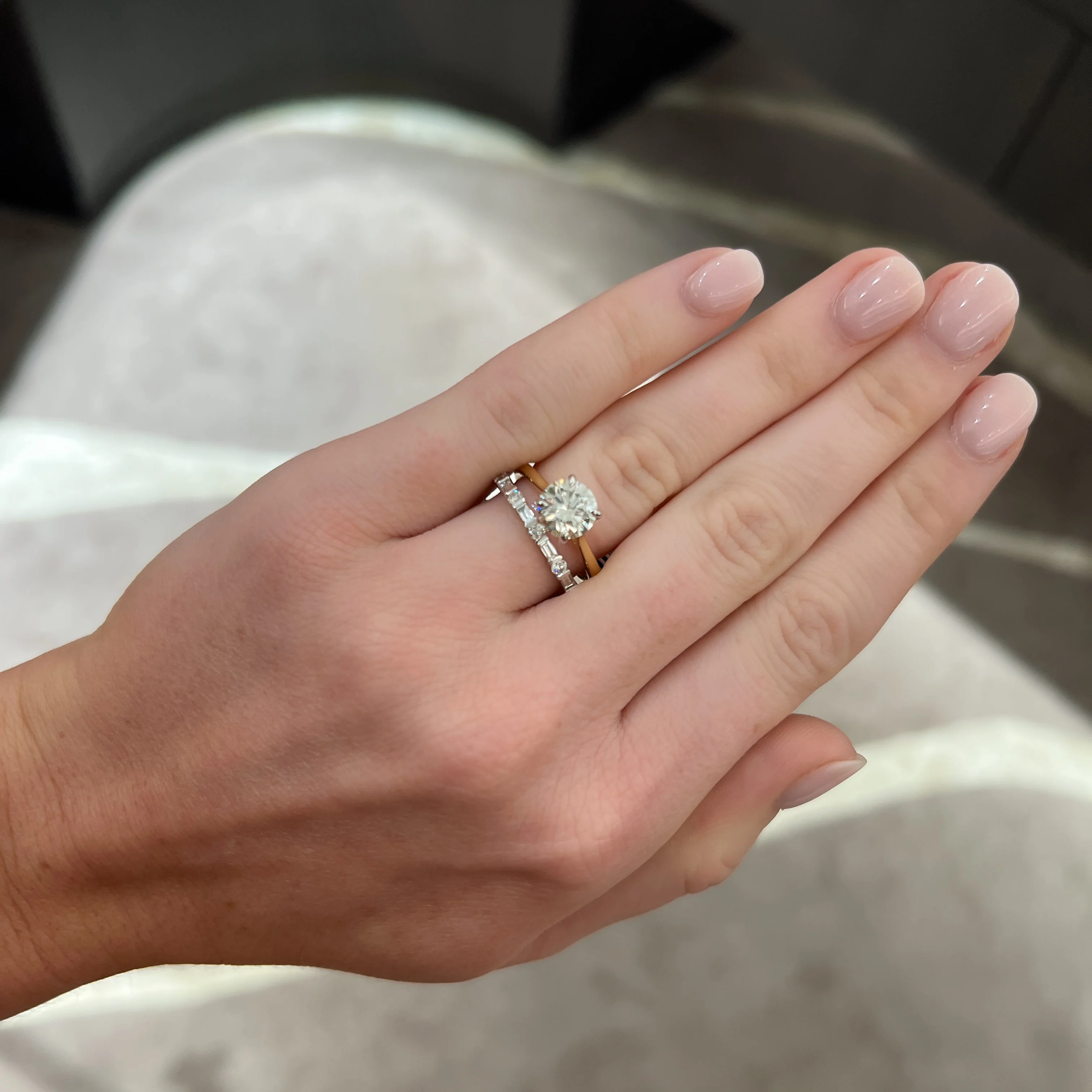 Alternating Baguette & Round Diamond Band, 0.40ctw - Image 3