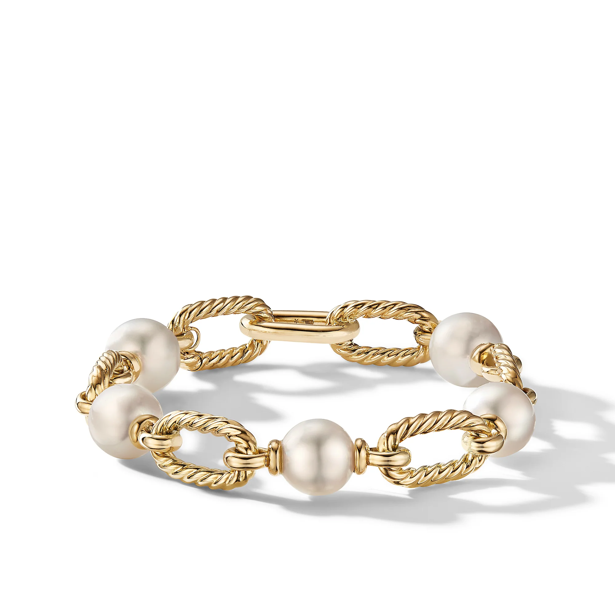 David Yurman Madison® Pearl Chain Bracelet In 18k Yellow Gold
