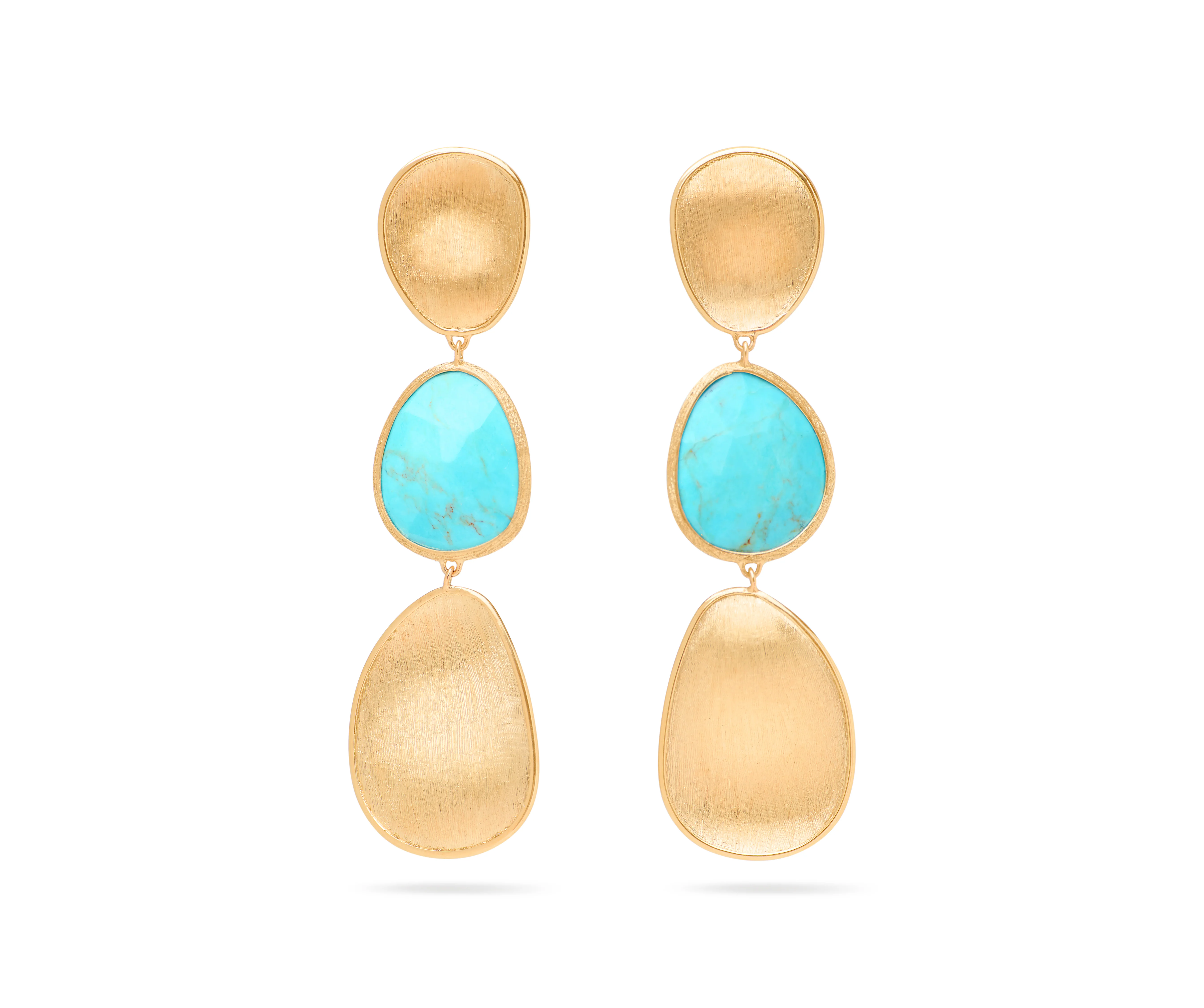 Marco Bicego 18k Yellow Gold And Turquoise Lunaria Drop Earring