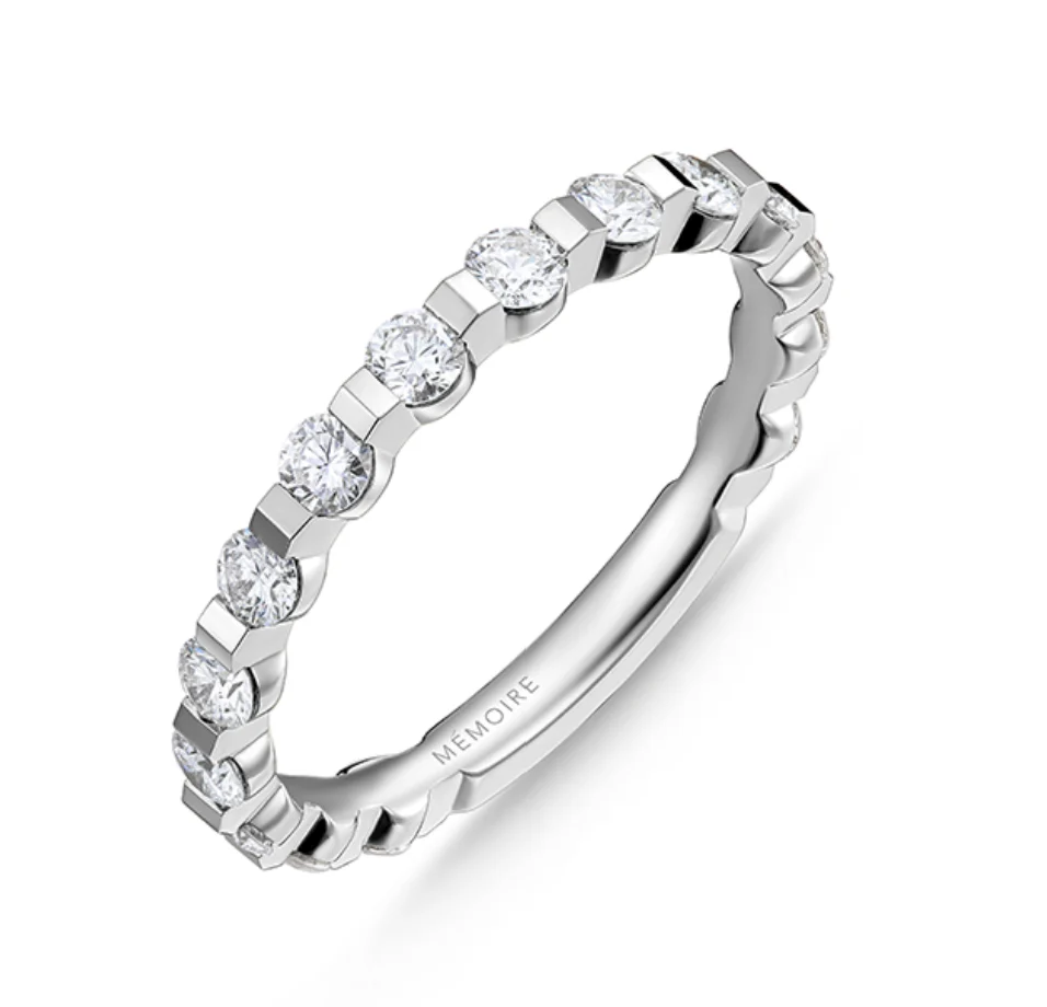 Memoire 18k White Gold Diamond Band