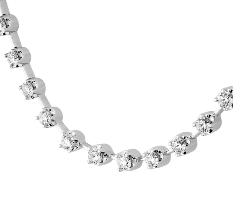 Memoire 18K Yellow Gold SERENA DIAMOND STATION NECKLACE - Image 2