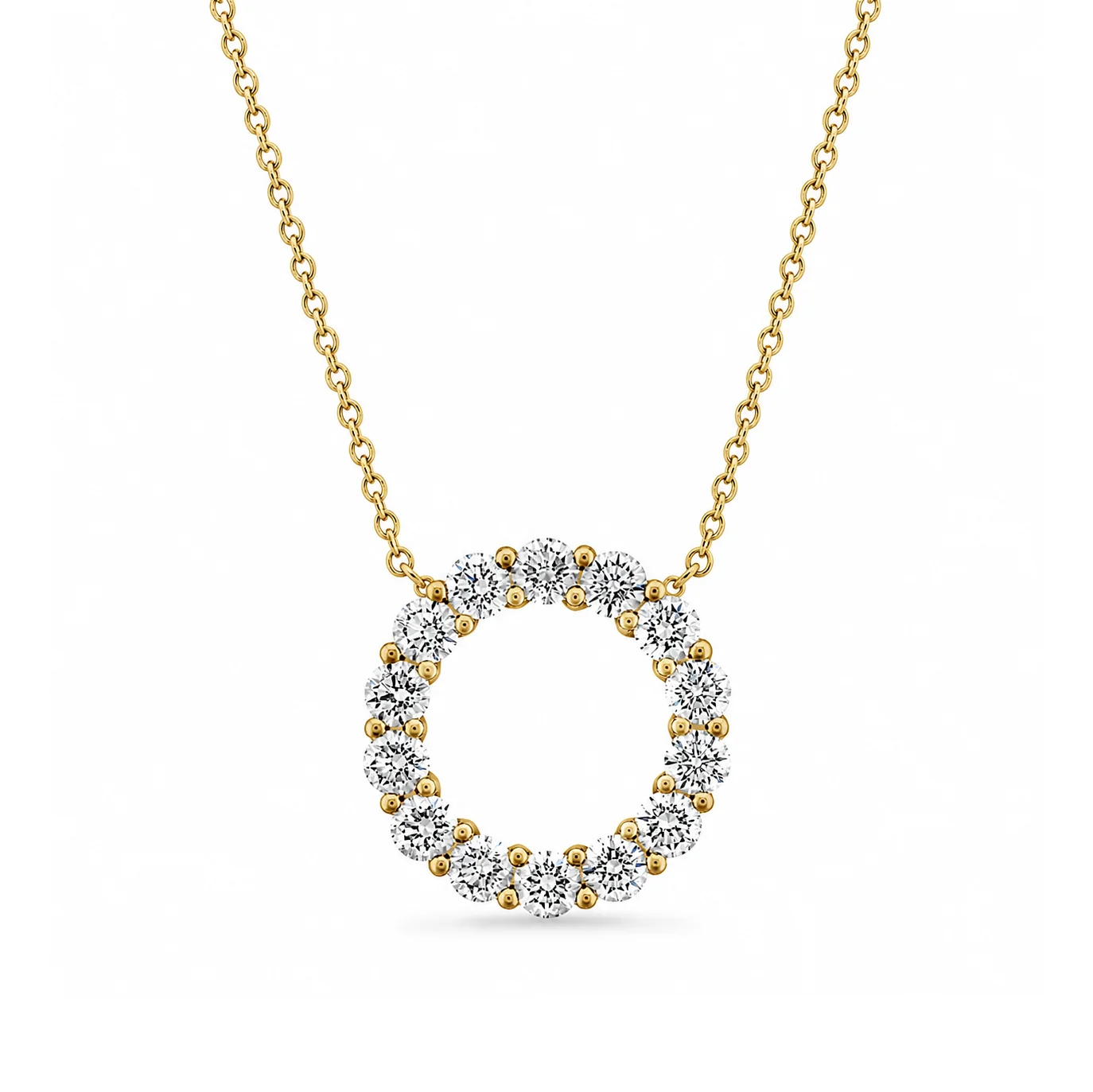Memoire 18K Yellow Gold SHAPES Diamond Necklace