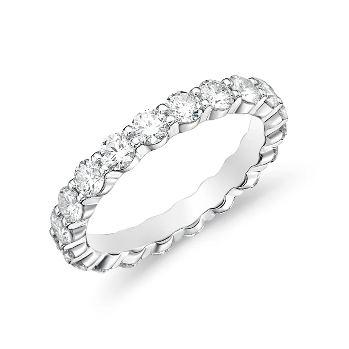 Memoire Platinum PETITE PRONG Diamond Band
