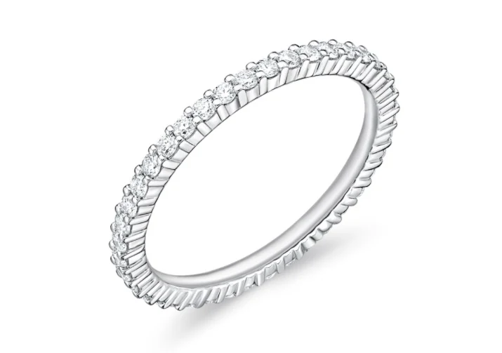 Memoire Platinum PETITE PRONG Diamond Band