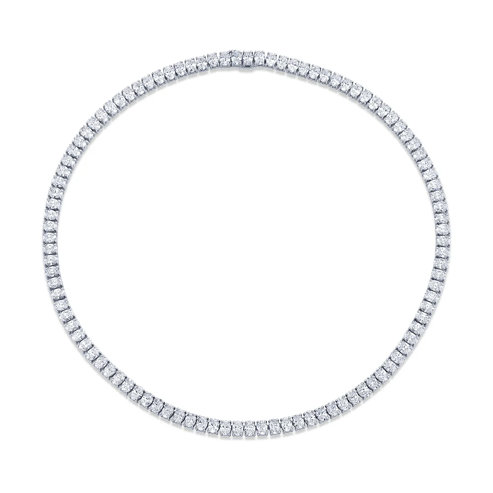 Norman Silverman 18k White Gold Diamond Necklace