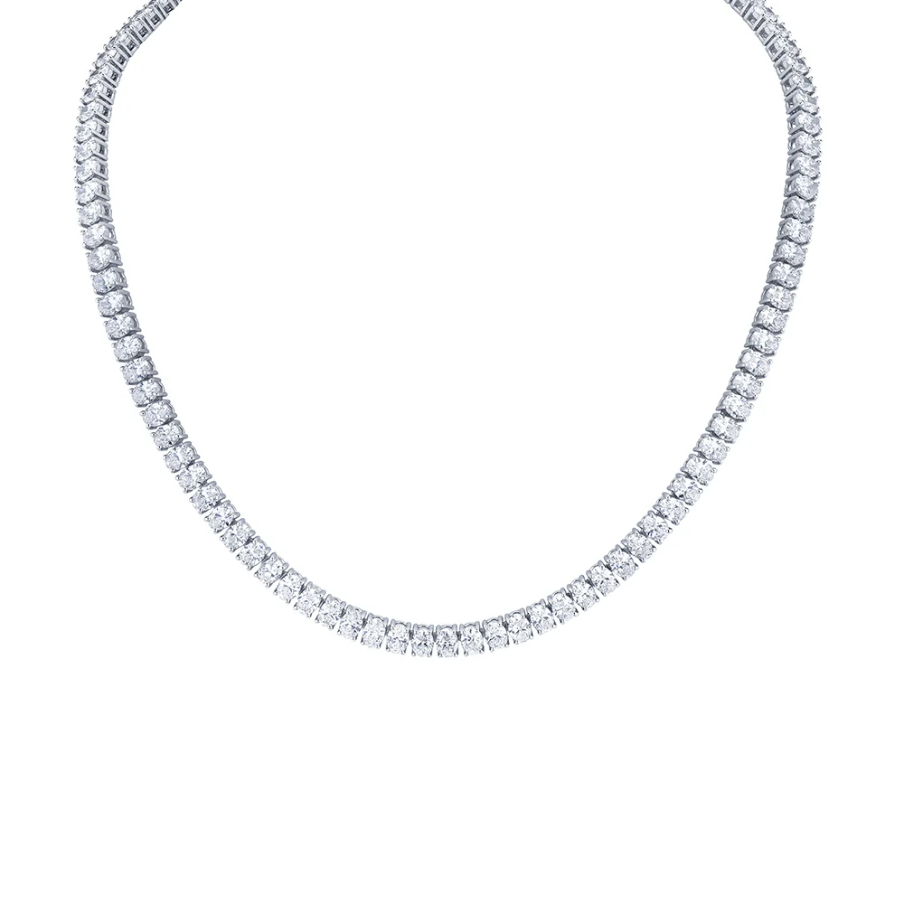 Norman Silverman 18k White Gold Diamond Necklace - Image 2