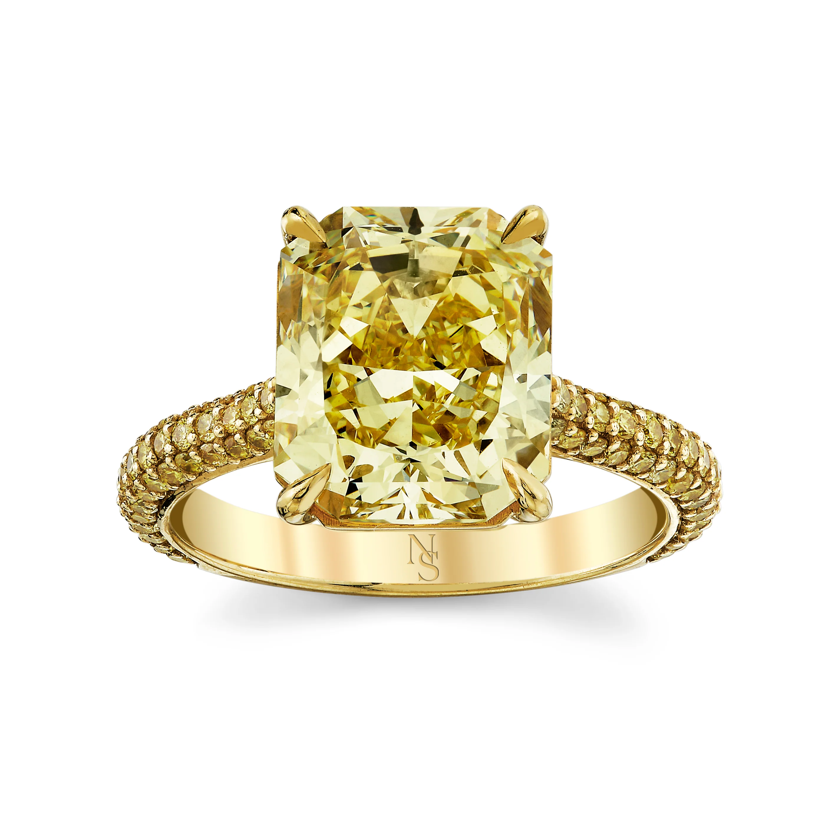 Norman Silverman 18k Yellow Gold Diamond Engagement Ring
