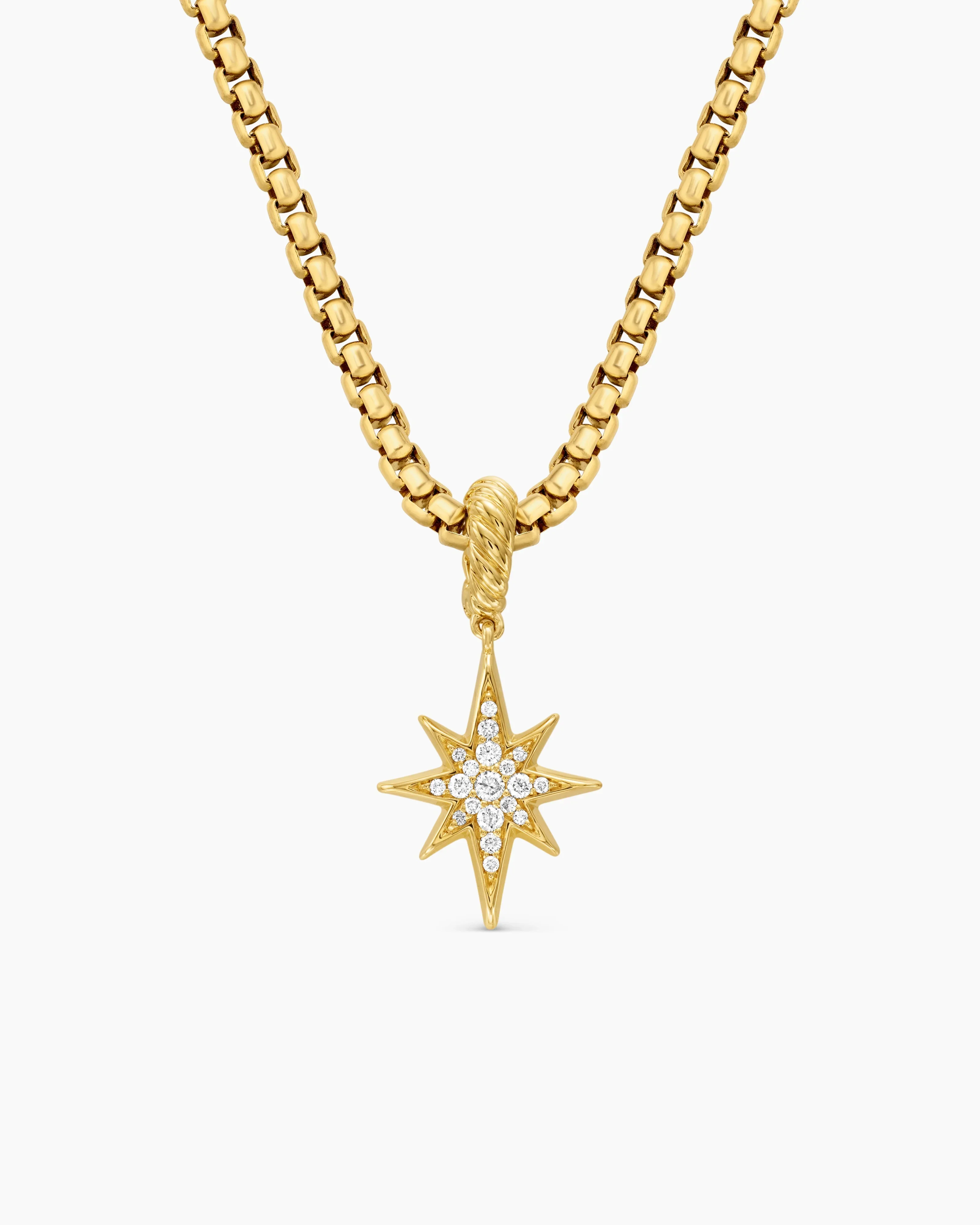 David Yurman North Star Amulet In 18k Yellow Gold With Diamonds, 15mm
