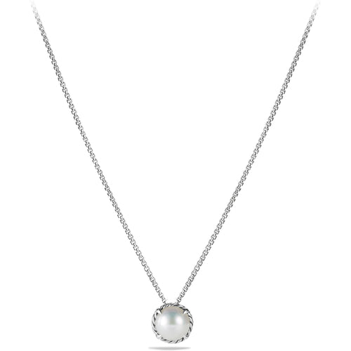 David Yurman Petite Chatelaine® Necklace In Sterling Silver With Pearl, 10mm