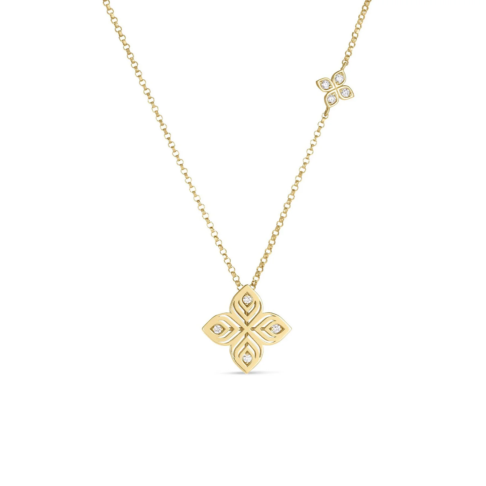 Roberto Coin 18k Yellow Gold Arabesque Diamond Necklace