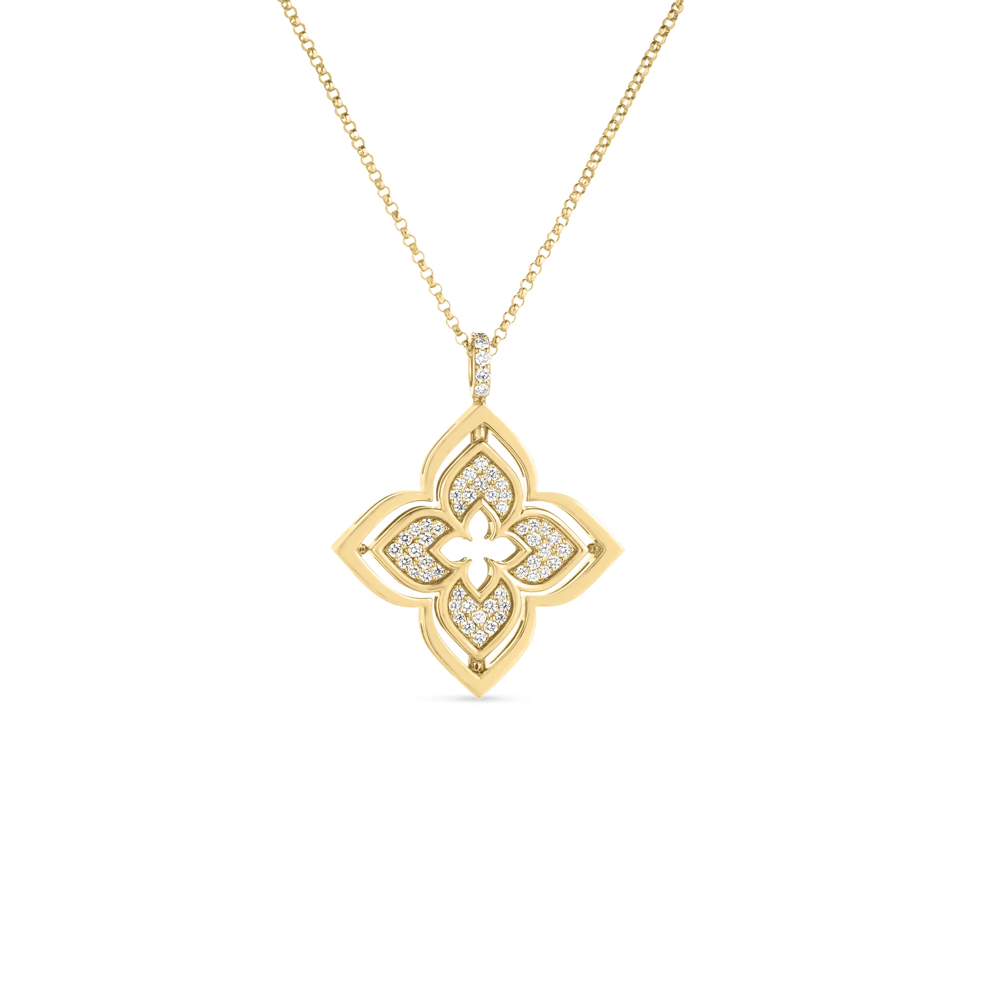 Roberto Coin 18k Yellow Gold Venetian Princess Diamond Necklace