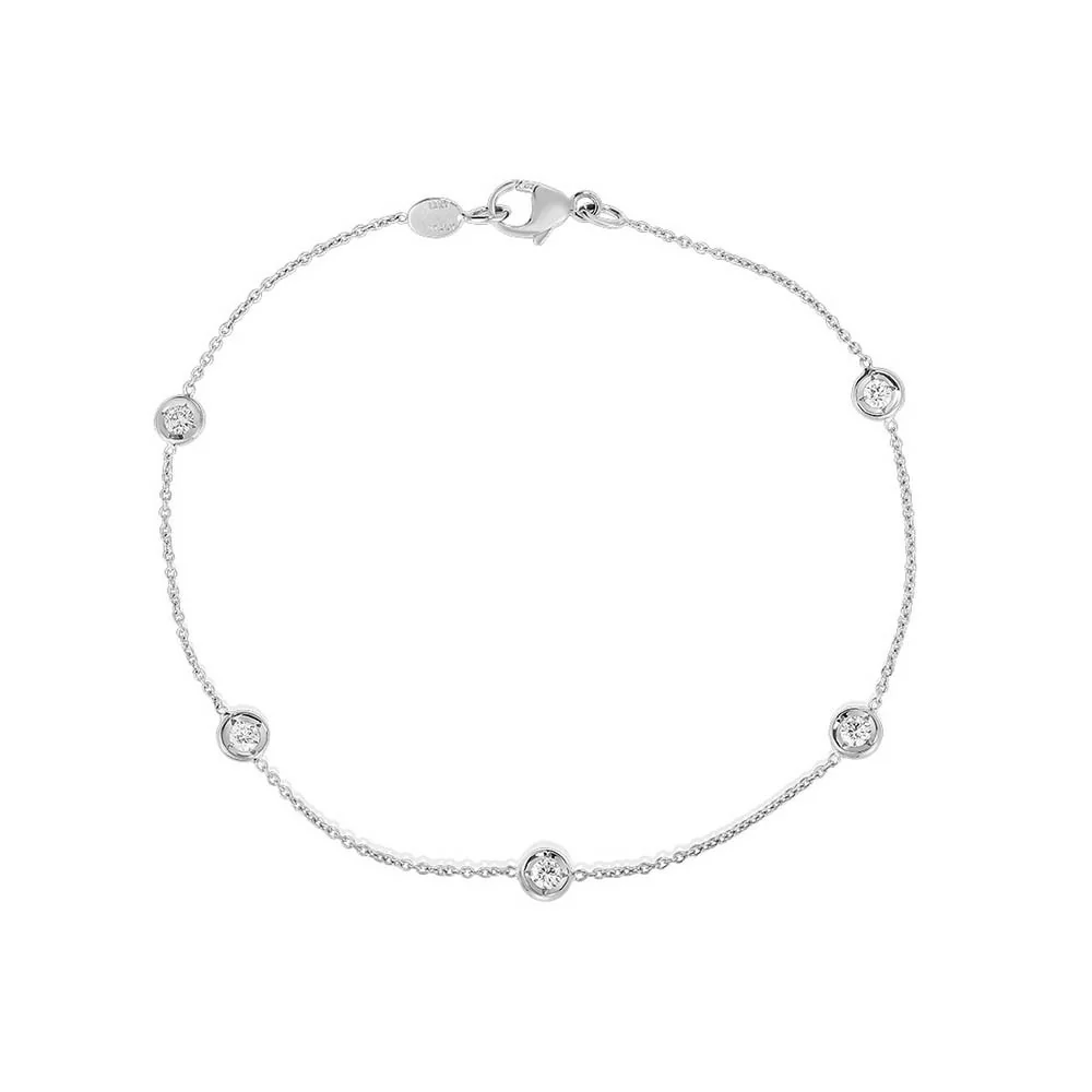 Roberto Coin 18k White Gold Diamonds by the Inch Diamond Bracelet