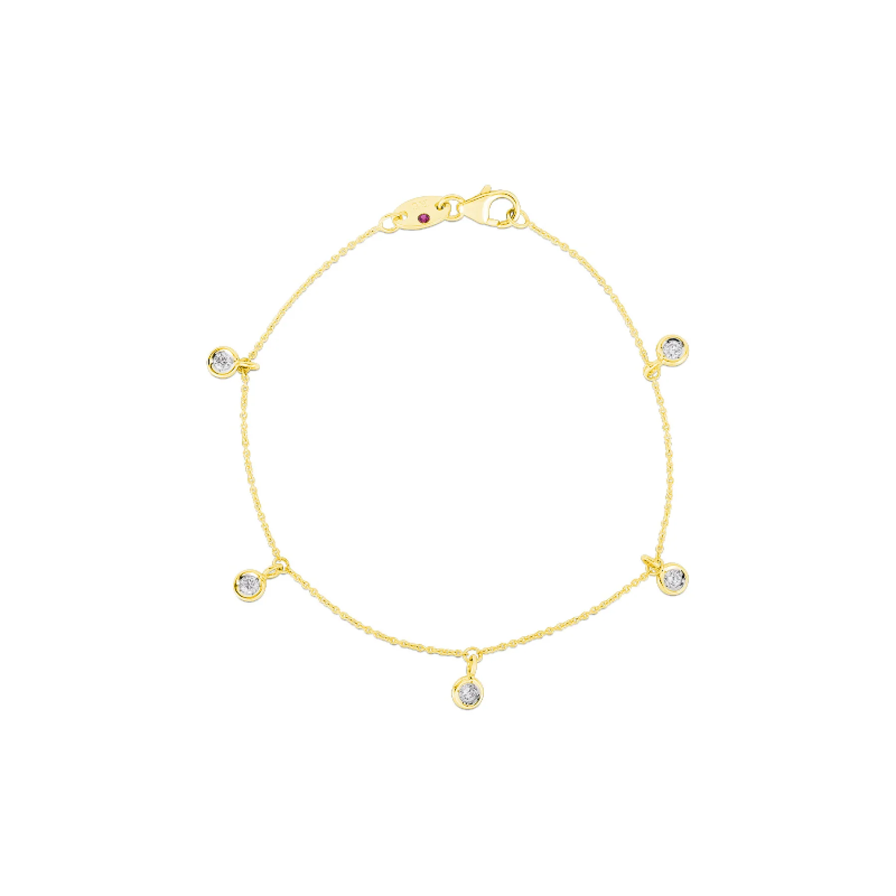 Roberto Coin 18k Yellow Gold Diamonds By The Inch Diamond Bracelet