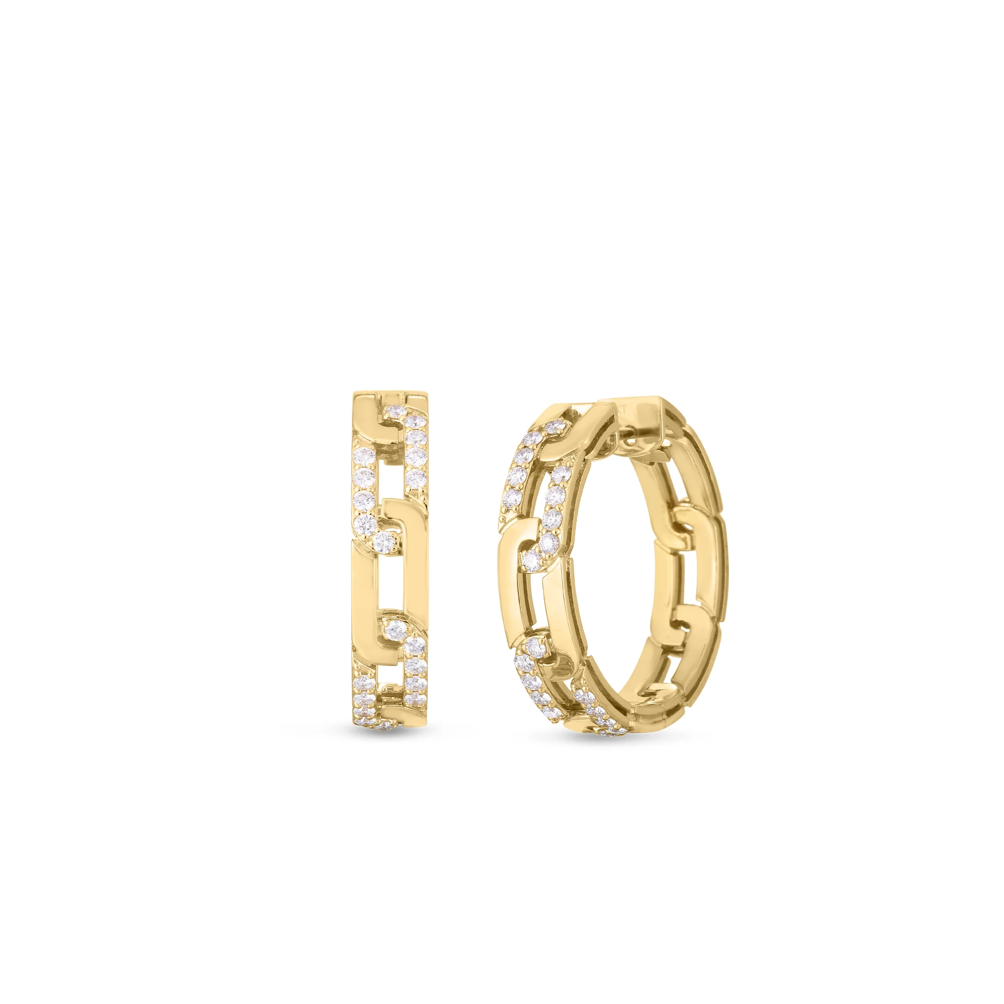 Roberto Coin 18k Yellow Gold Navarra Diamond Earrings