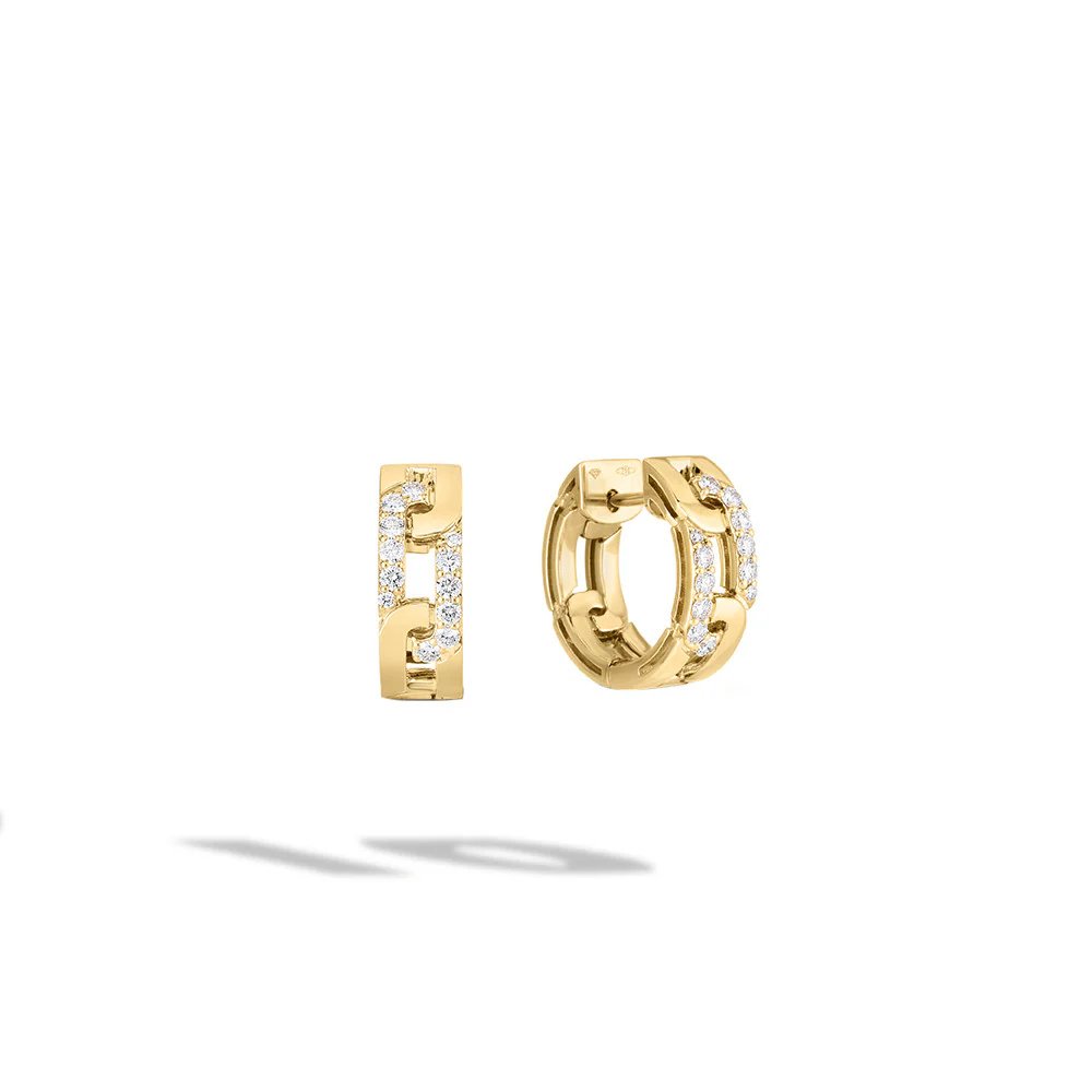 Roberto Coin 18k Yellow Gold Navarra Diamond Earrings