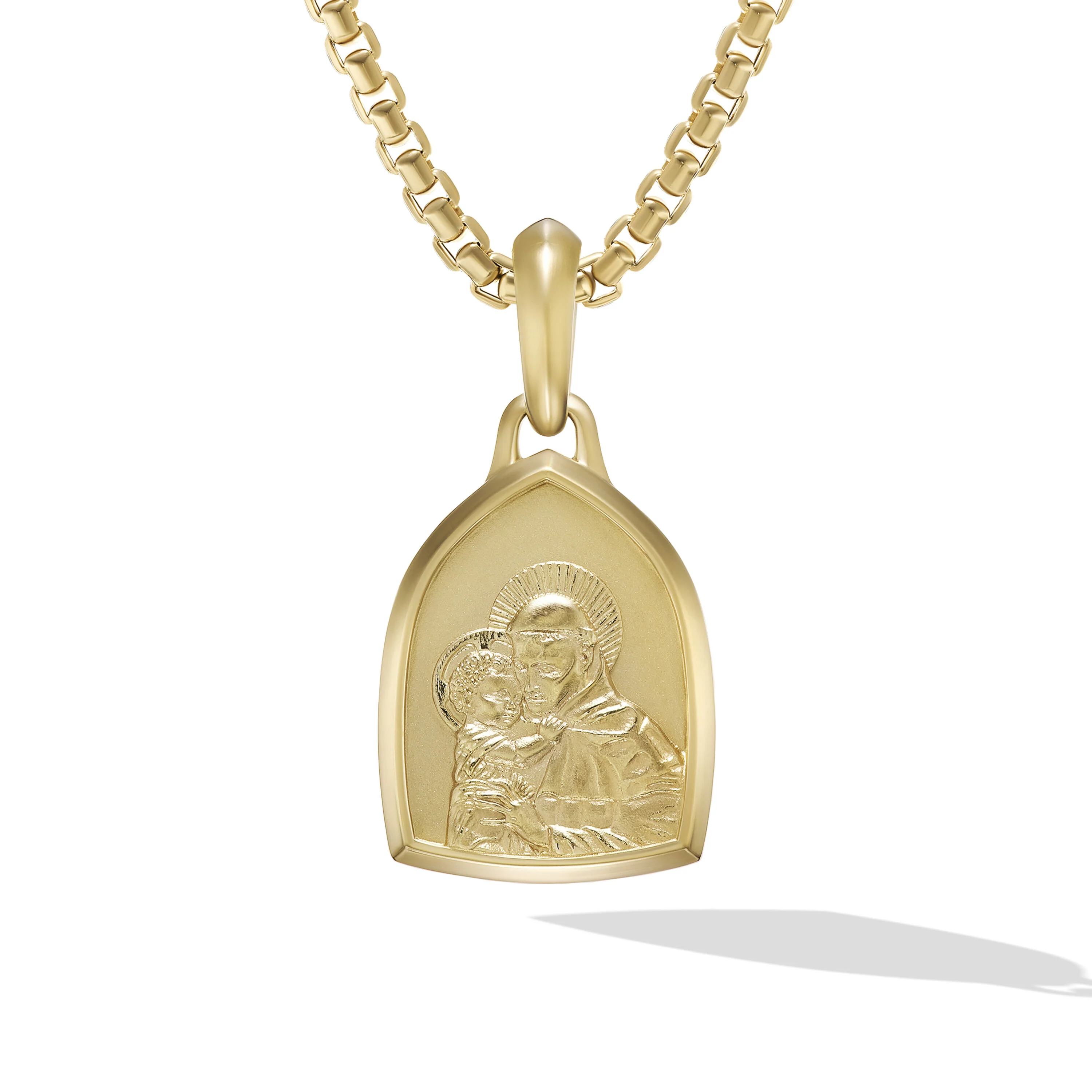 David Yurman St. Anthony Amulet In 18k Yellow Gold, 21.8mm