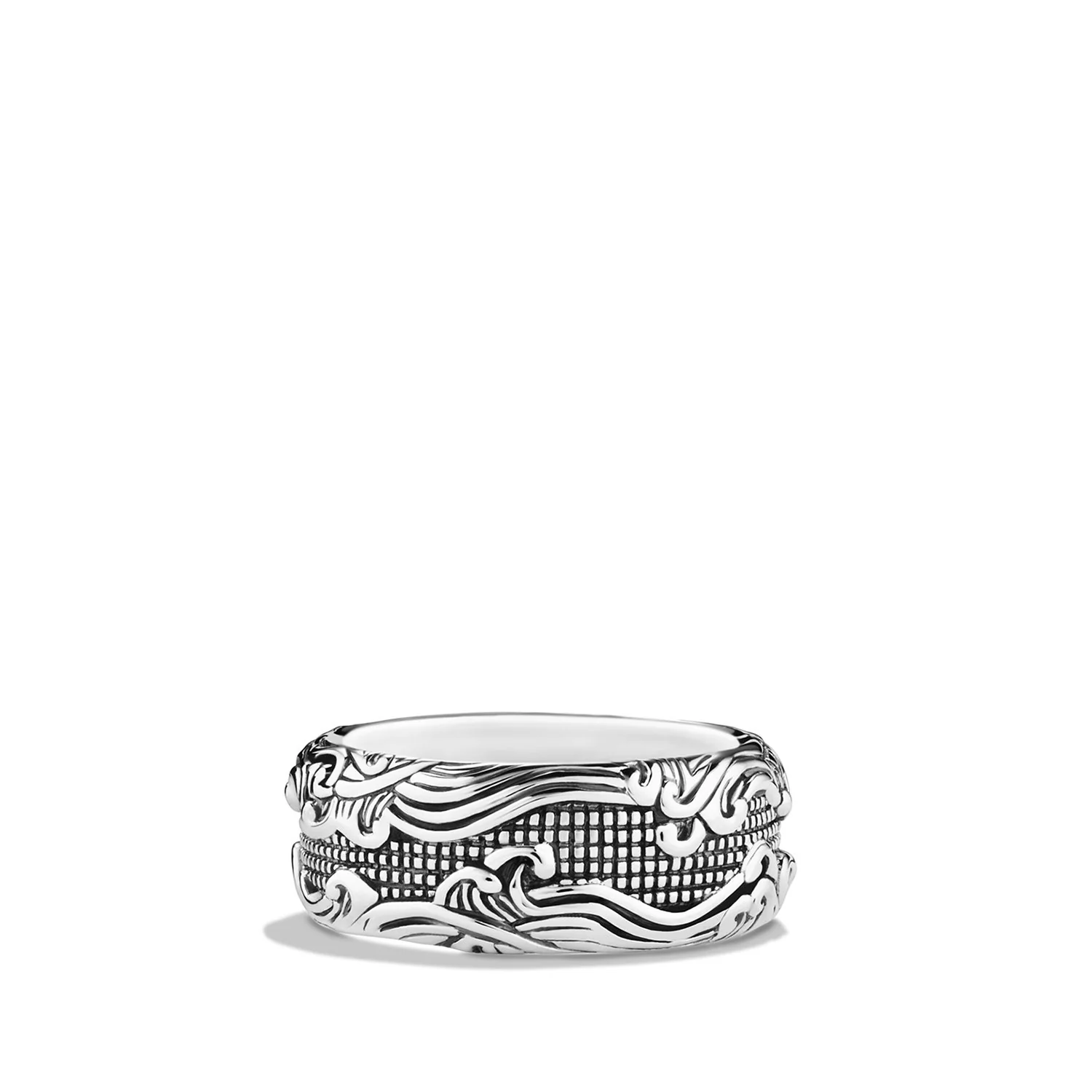 David Yurman Waves Band Ring In Sterling Silver, 10mm